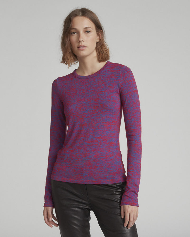 Rag & Bone  - Slim Longsleeve Red/Blue Multi