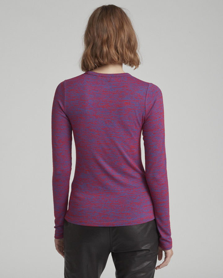 Rag & Bone  - Slim Longsleeve Red/Blue Multi