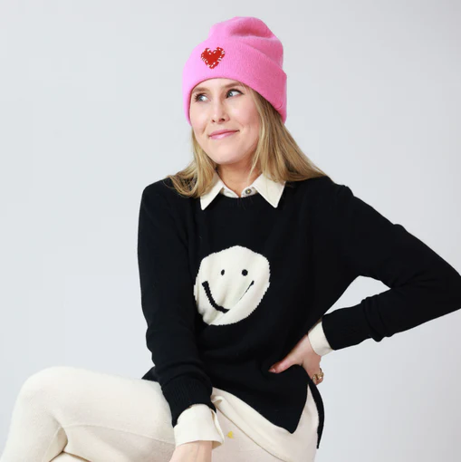 Kerri Rosenthal - Smiley Patchwork Pullover in Black