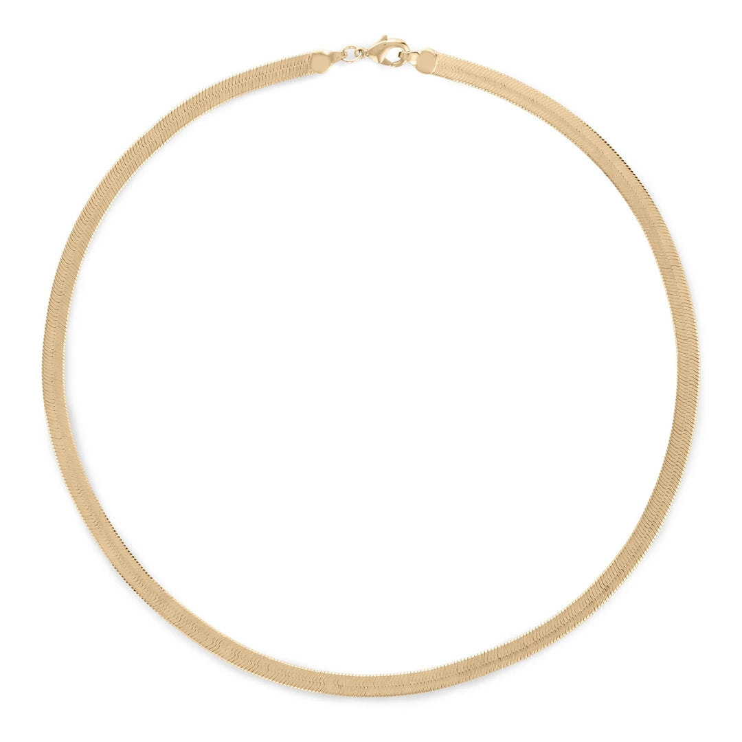 Alexa Leigh - 16" Snake Layering Chain in Yellow Gold