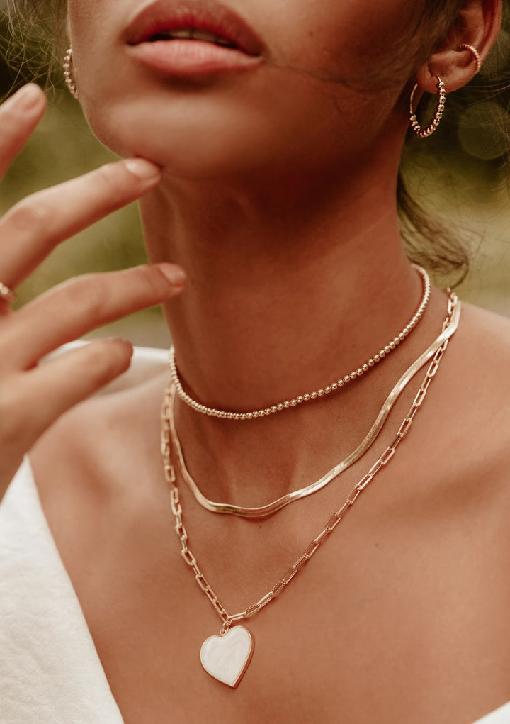 Alexa Leigh - Gold Snake Layering Chain Necklace 14"-16"