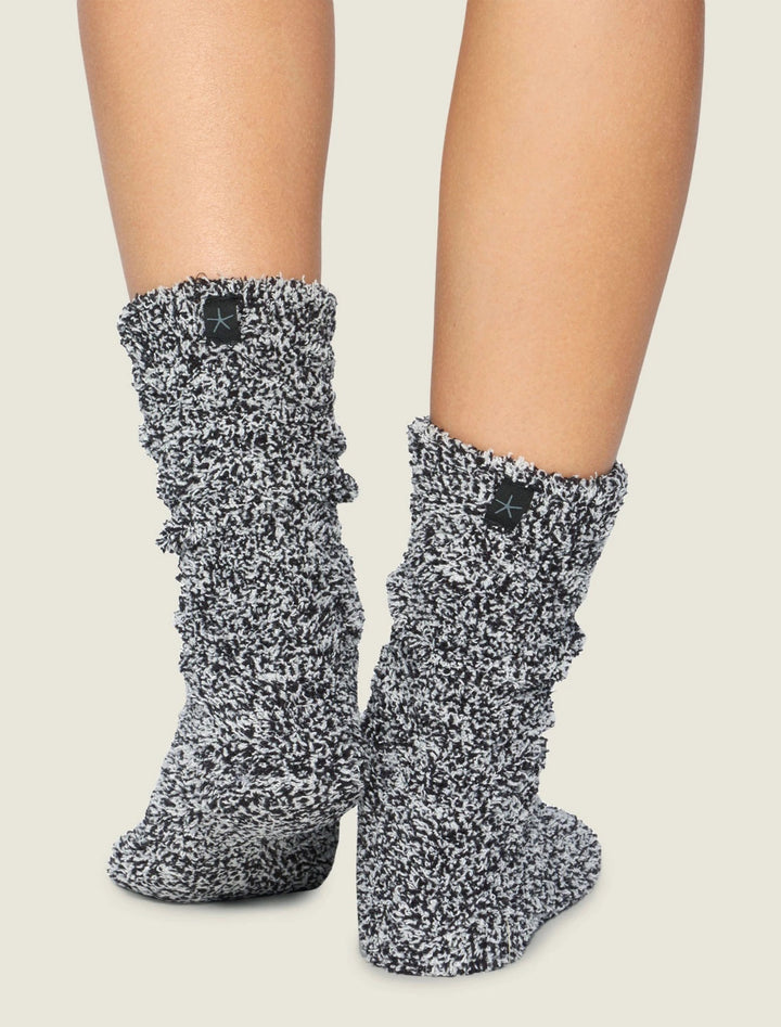 Barefoot Dreams - Cozychic Women's Heathered Socks in Black-White