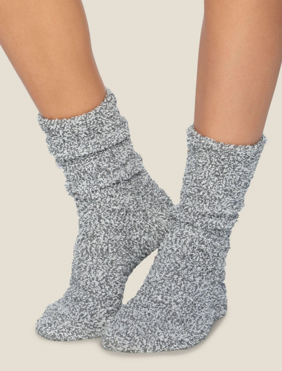 Barefoot Dreams - Cozychic Women's Heathered Socks in Graphite - White –  Blond Genius