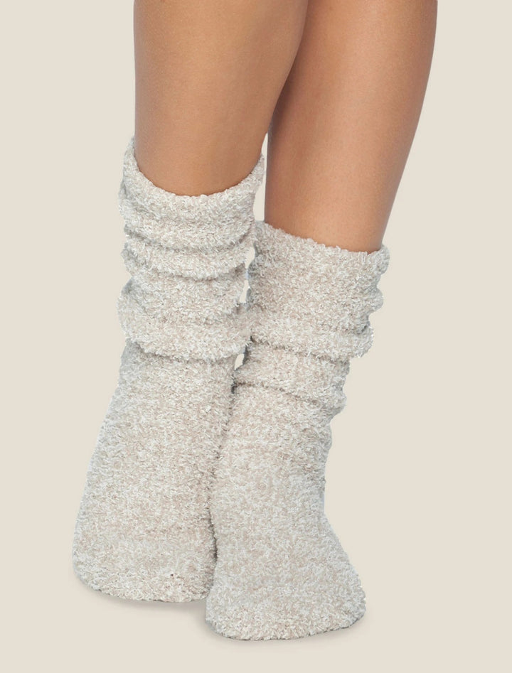 Barefoot Dreams - Cozychic Women's Heathered Socks in Stone - White