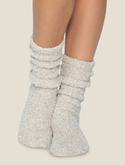 Barefoot Dreams - Cozychic Women's Heathered Socks in Stone - White