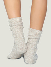 Barefoot Dreams - Cozychic Women's Heathered Socks in Stone - White