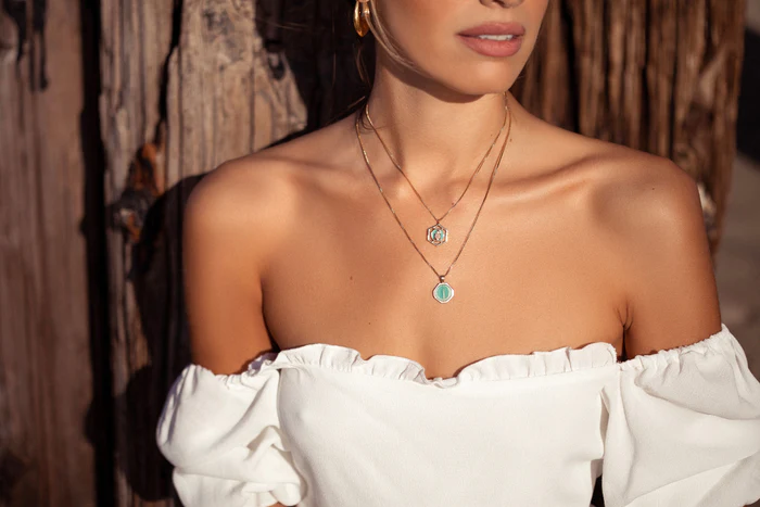 Joy Dravecky - Sofia Pendant Necklace in Seafoam Green