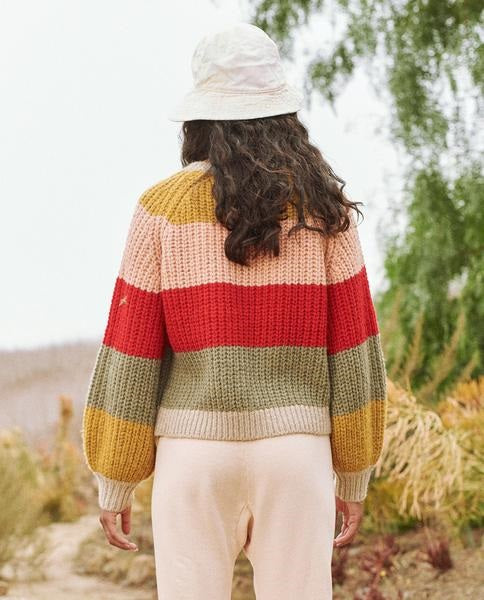 The Great - The Bold Striped Sophomore Cardigan in Carousel Stripe