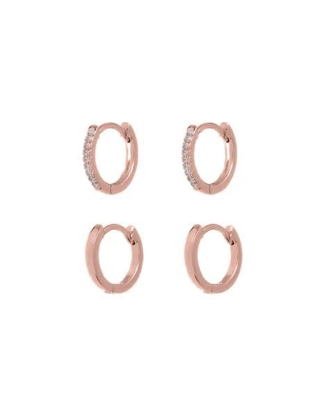 LUV AJ - Sorrento Hoops in Rose Gold