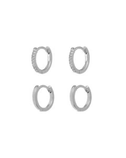 LUV AJ - Sorrento Hoops in Silver