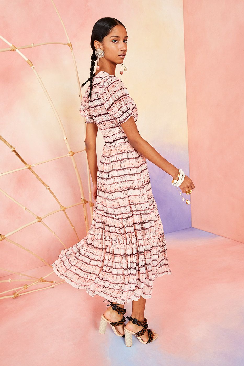 Ulla Johnson - Elodie Dress in Blush Tie Dye – Blond Genius