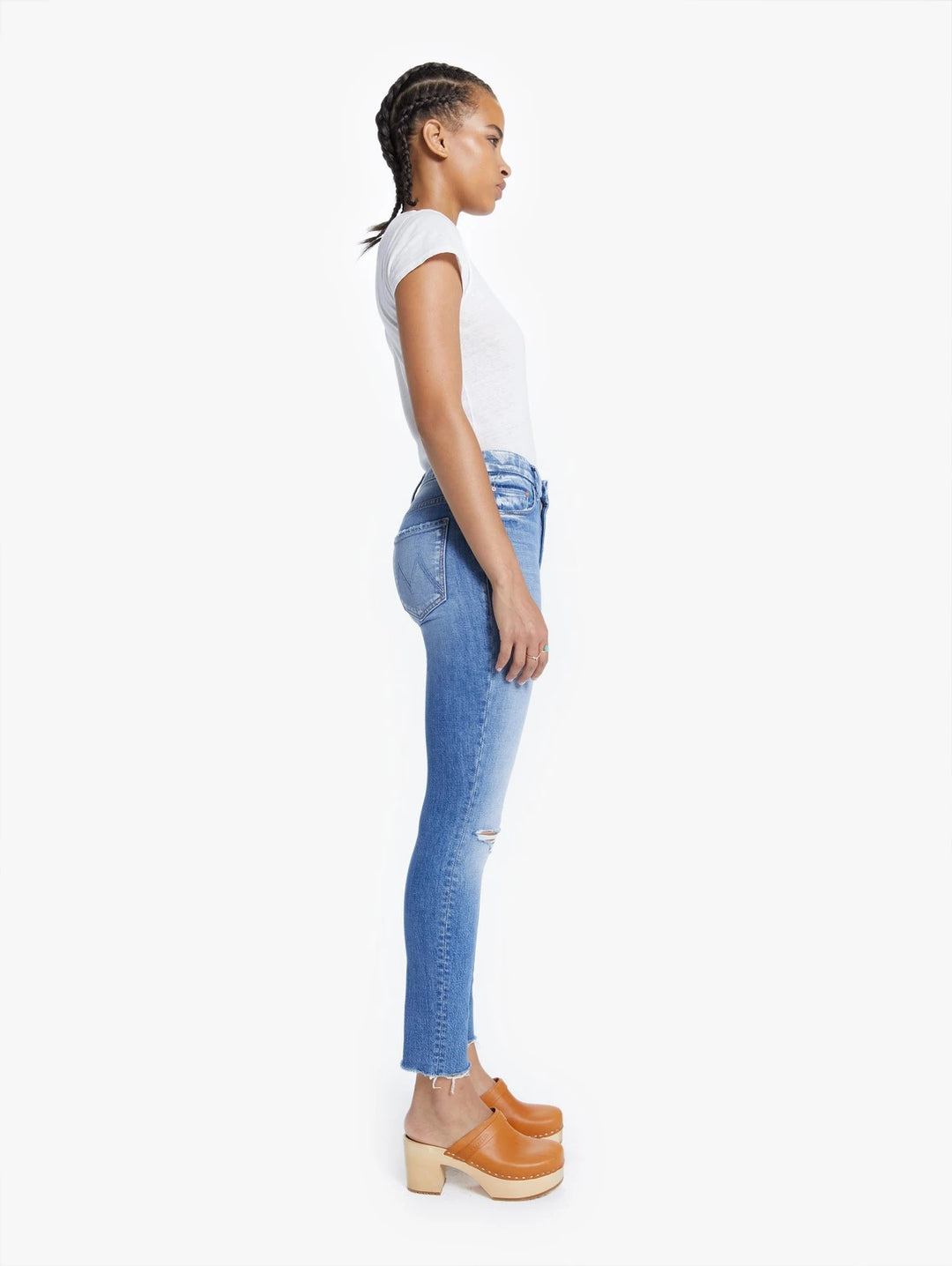Mother Denim - High Waisted Looker Ankle Fray in Spice it Up