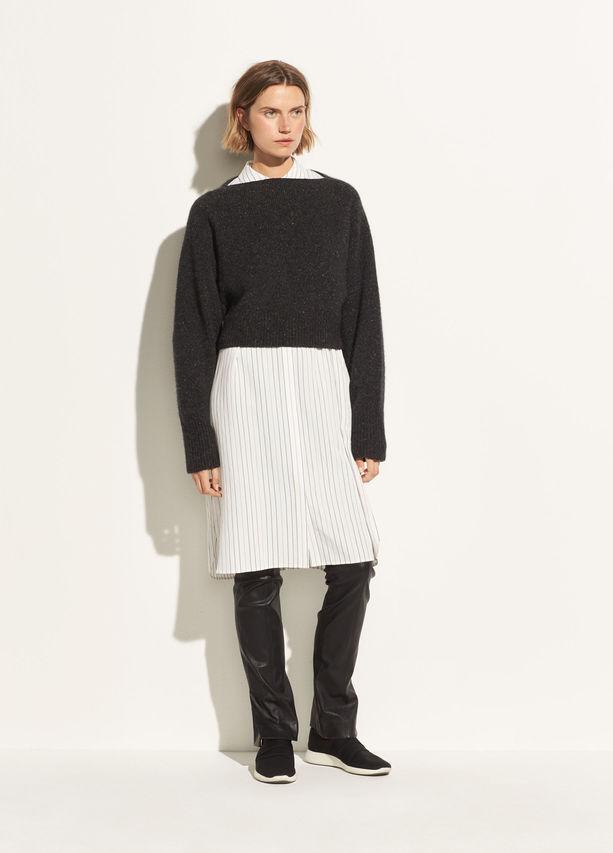 Vince - Stitch Front Leather Legging Black