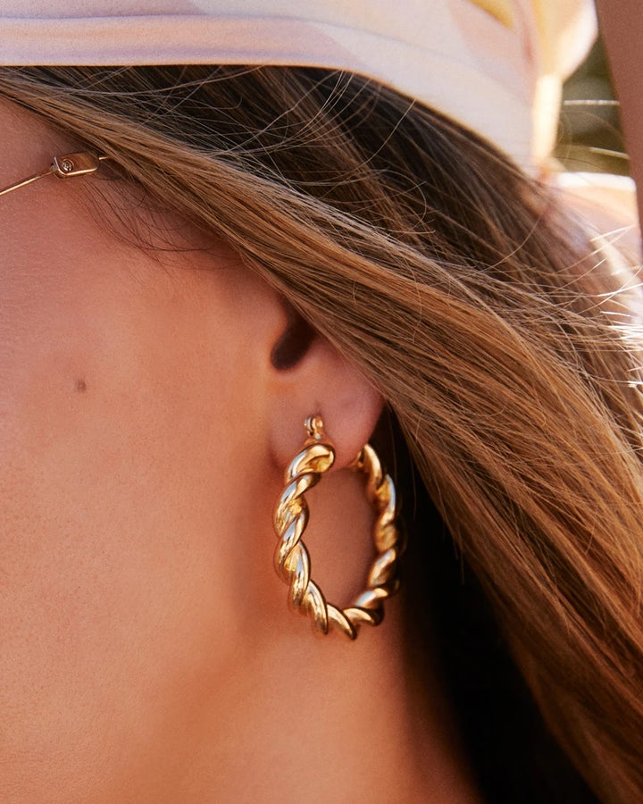 Luv AJ - St. Tropez Hoops in Gold Jewelry