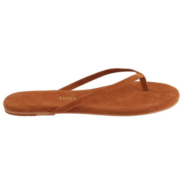 TKEES - Lily Suede Sandal in Saffron