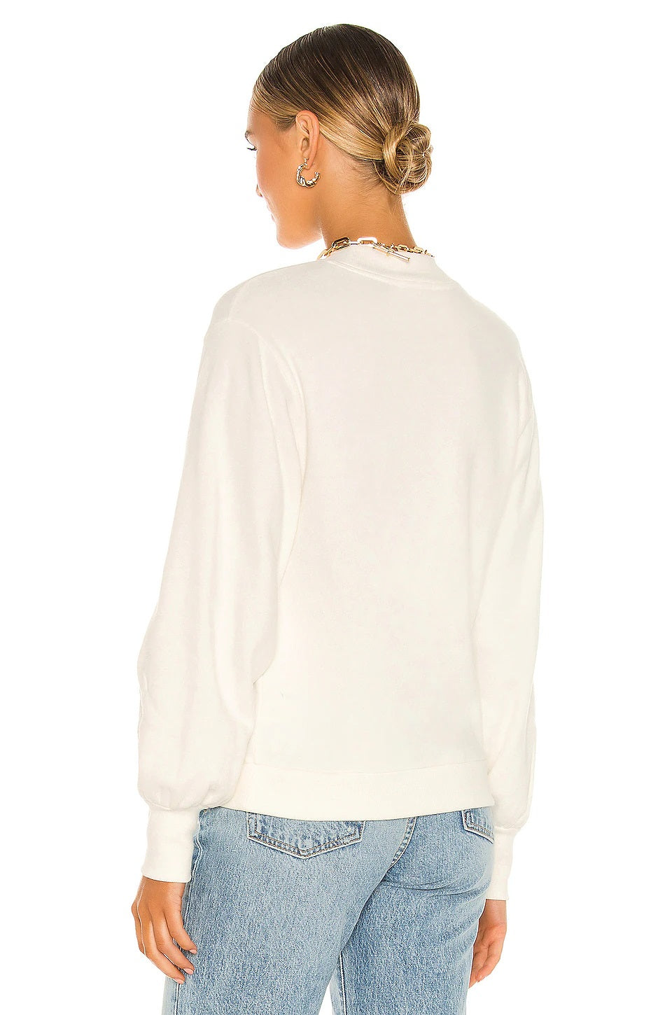 Nation LTD - Suky Mock Neck Sweatshirt in Off White