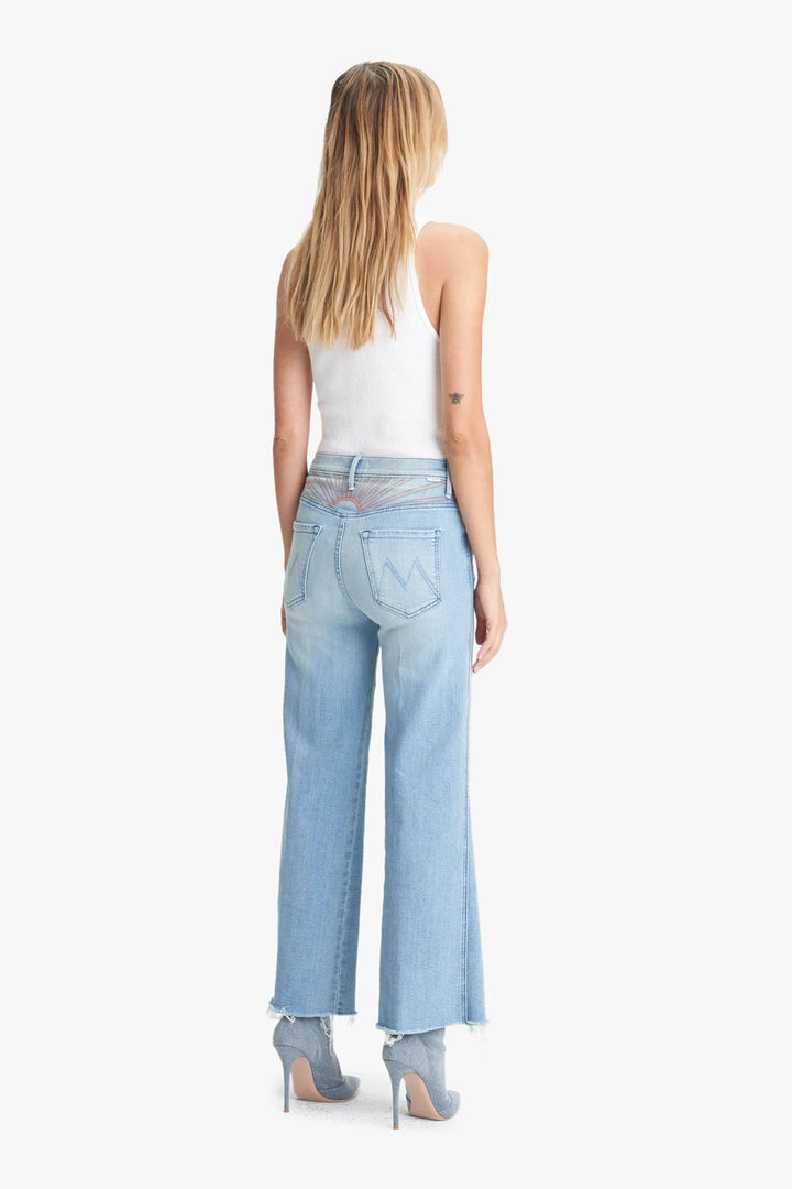 Mother Denim - The Sunburst Roller Ankle Fray Jeans in Poppy Fields