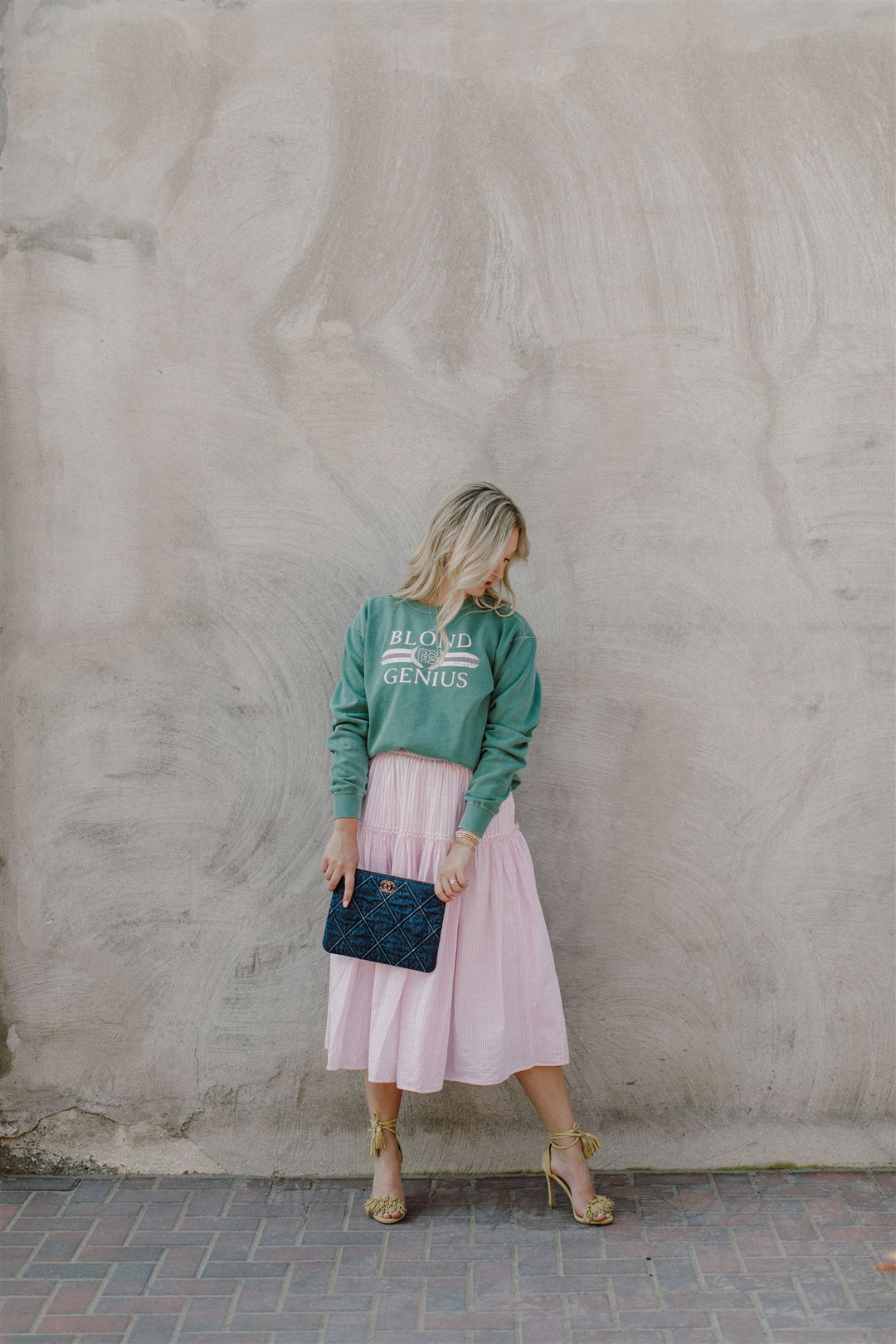 Blond Genius - Blond Genius Surfboard Beverly Hills Sweatshirt in Green Clothing - Sweatshirts