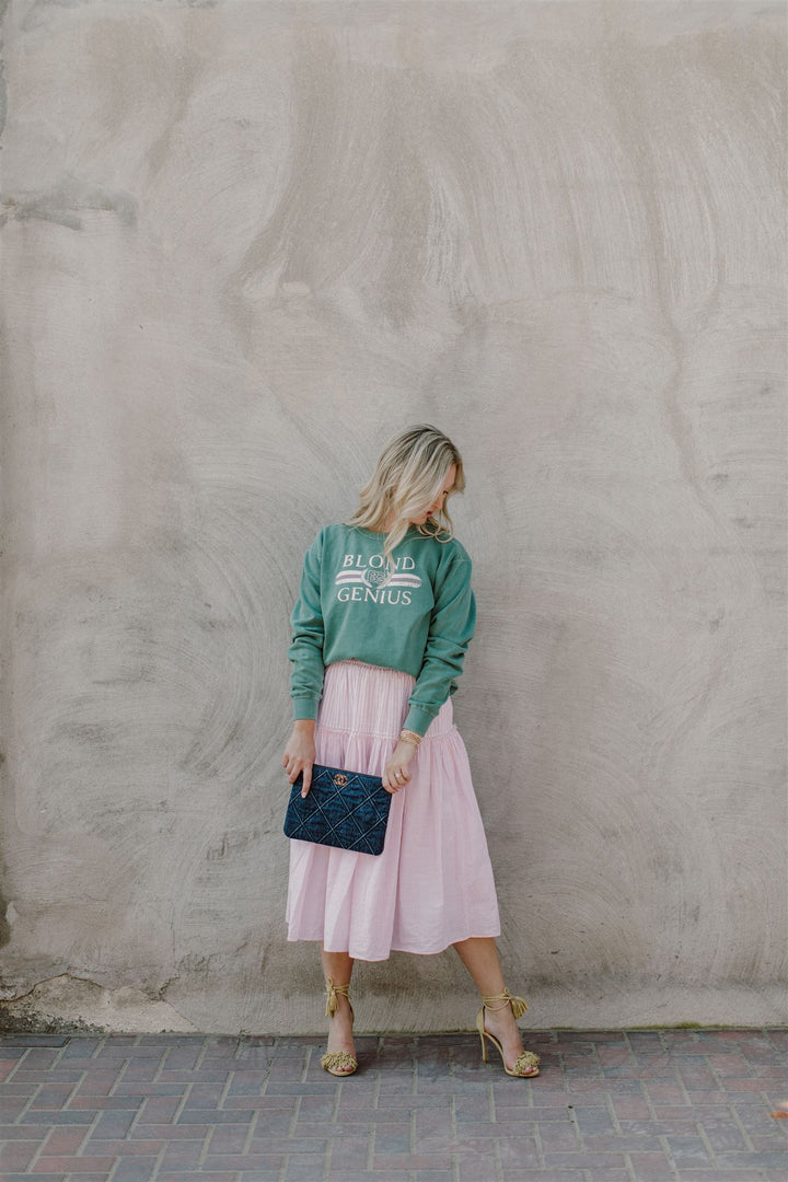 Blond Genius - Blond Genius Surfboard Beverly Hills Sweatshirt in Green Clothing - Sweatshirts