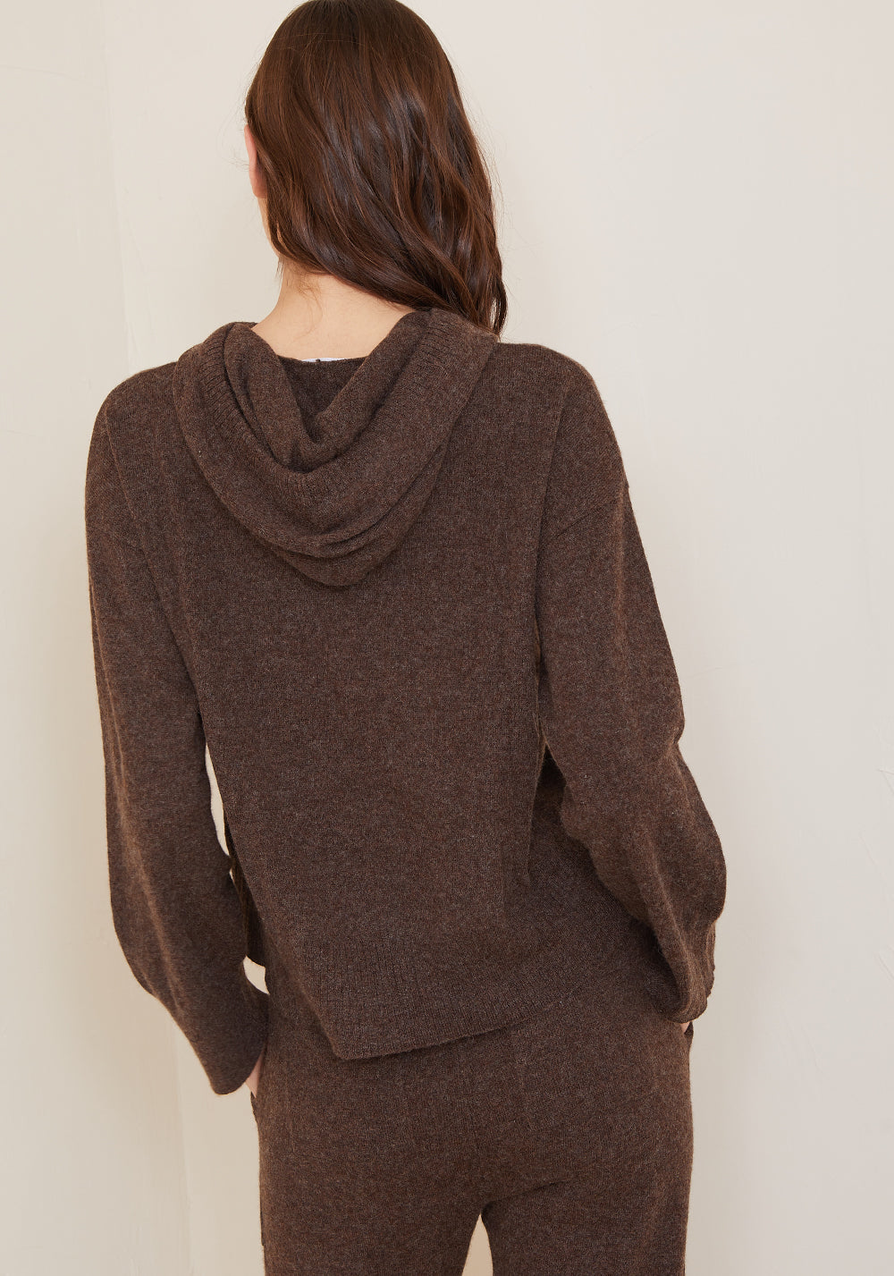 Bella Dahl - Sweater Hoodie in Heather Chocolate