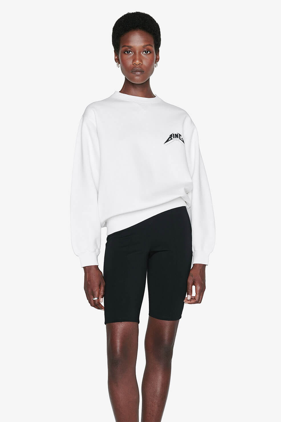 Anine Bing - Ramona Sweatshirt Tour in White Clothing - Sweatshirts