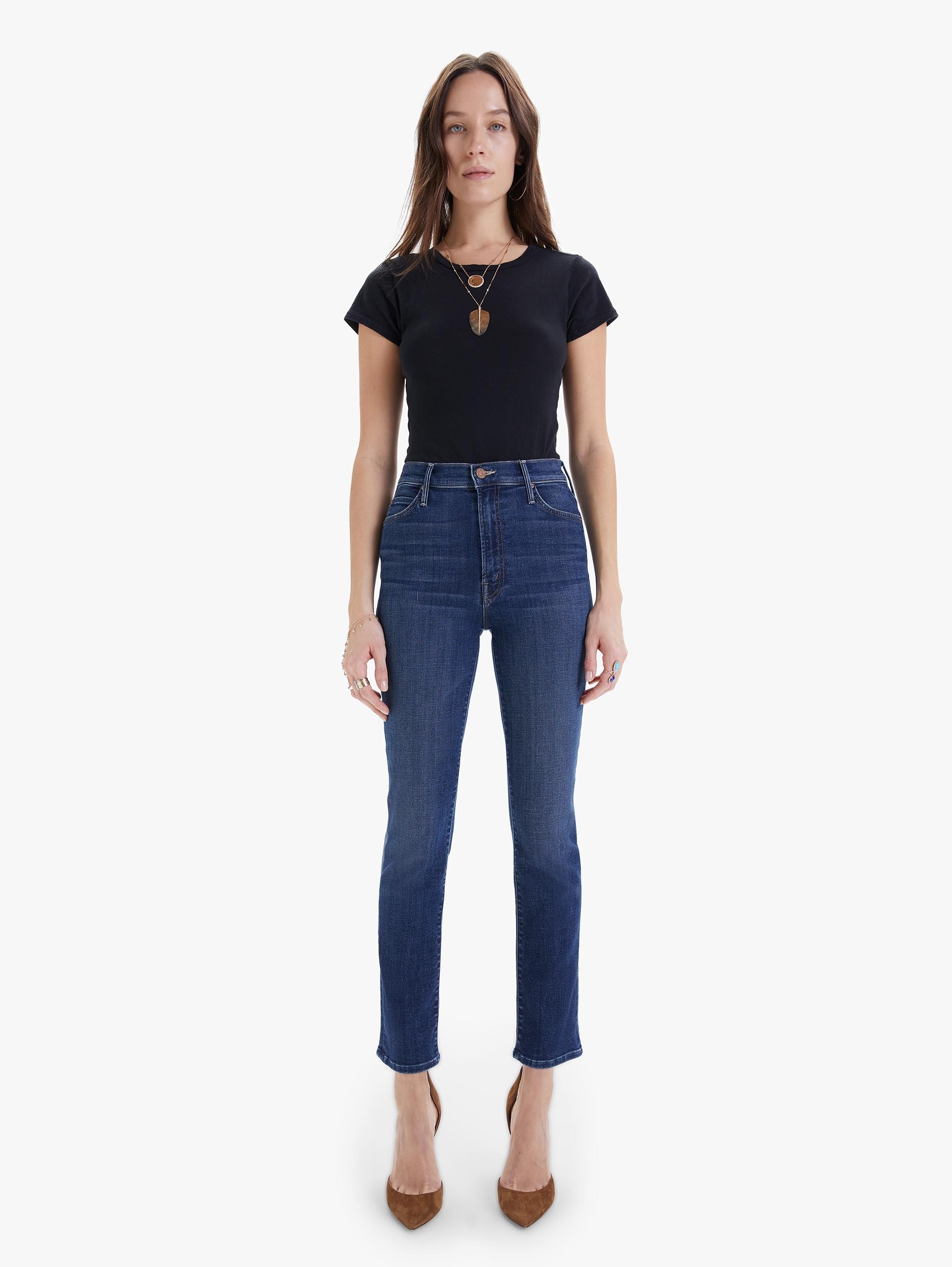 Mother Denim - The Swooner Rascal Ankle Straight-Leg Jean in Hot