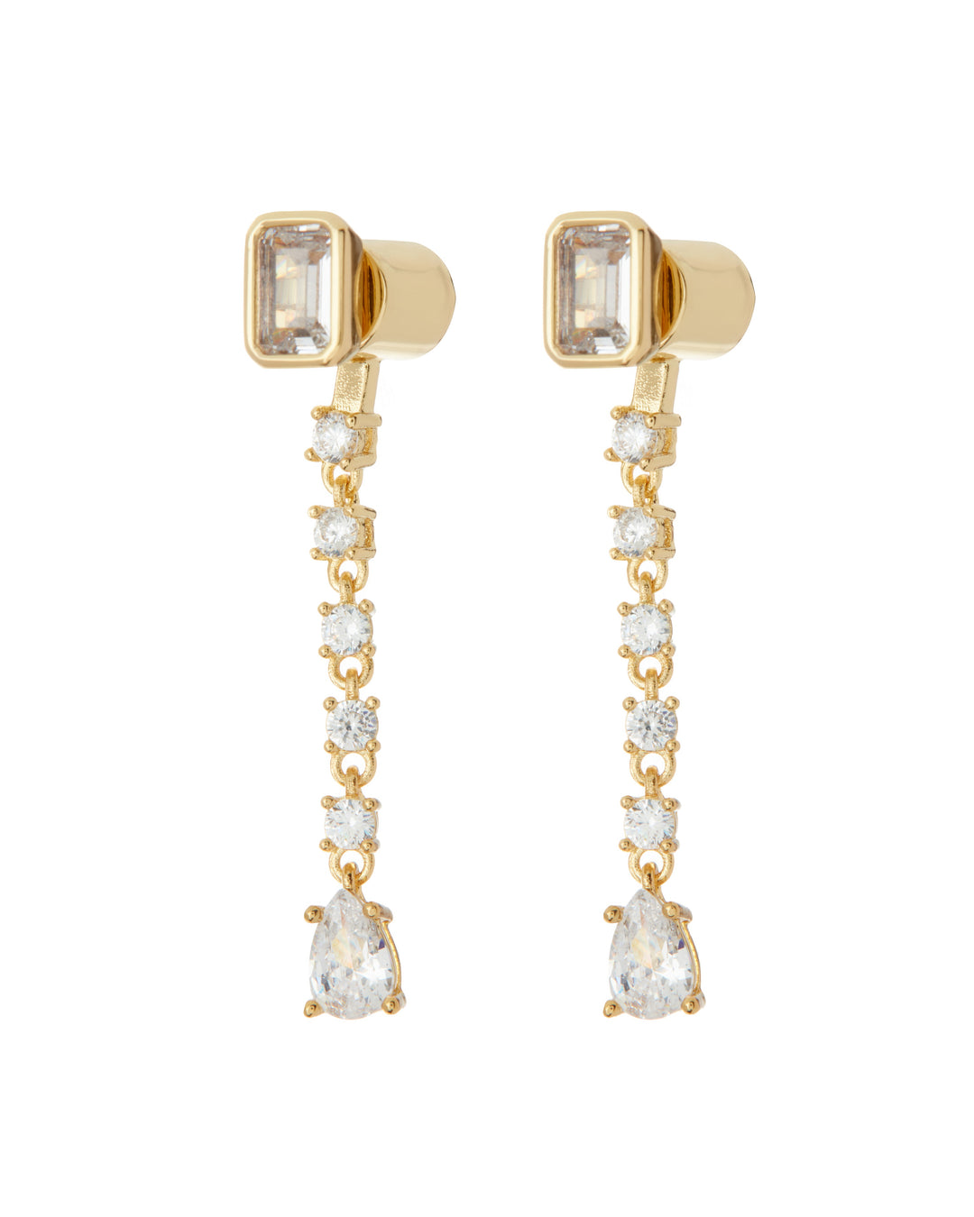 LUV AJ - Sylvie Stone Drop Studs in Gold
