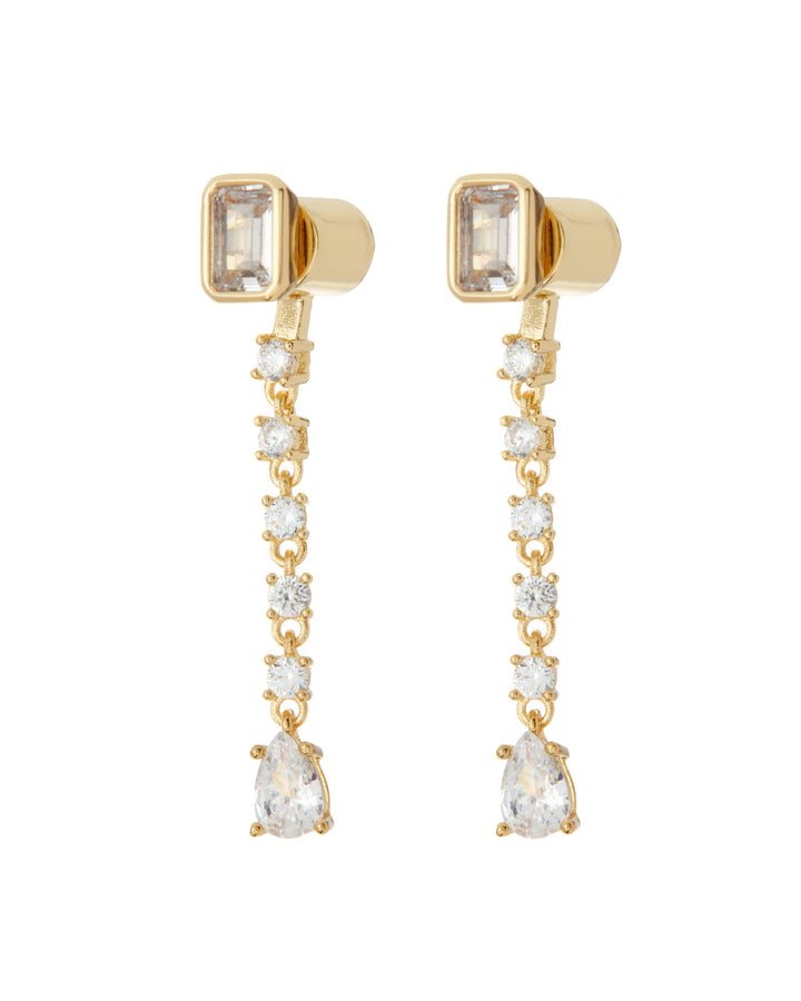 LUV AJ - Sylvie Stone Drop Studs in Gold