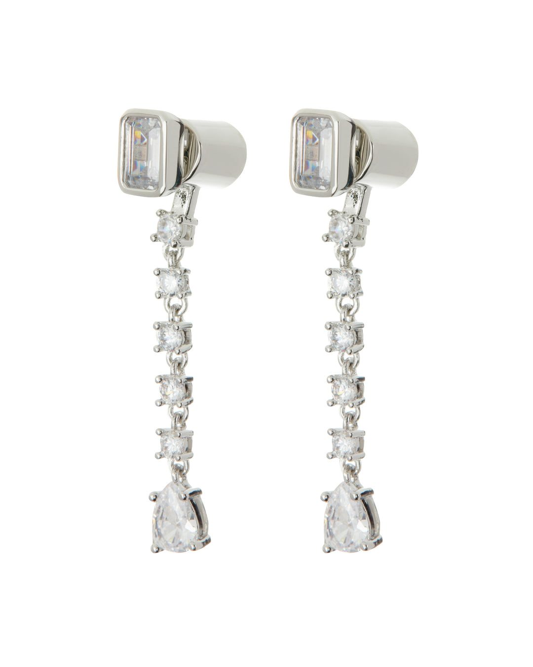 LUV AJ - Sylvie Stone Drop Studs in Silver