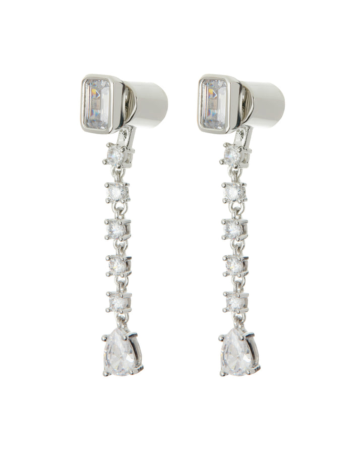 LUV AJ - Sylvie Stone Drop Studs in Silver