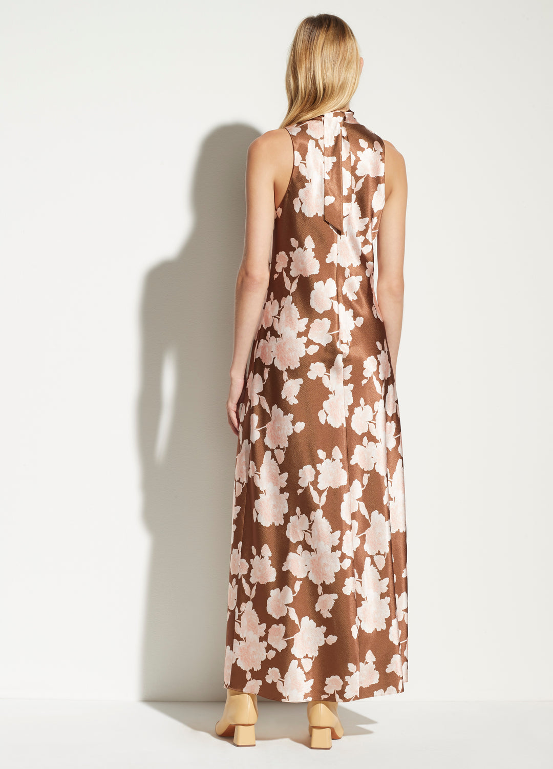 vince brown floral dress Vince