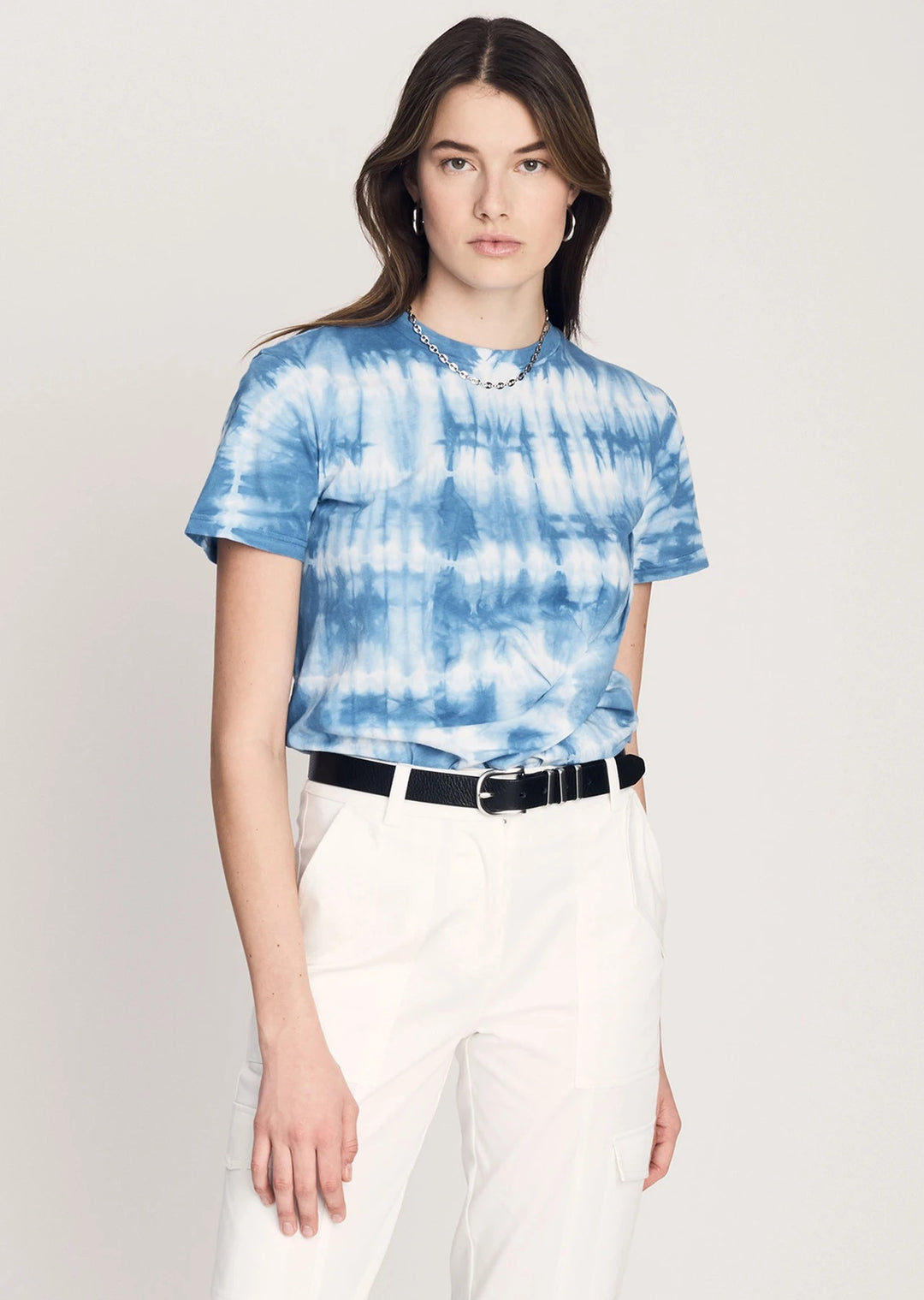 Derek Lam 10 Crosby - Teddie T-Shirt with Twist Detail in Blue