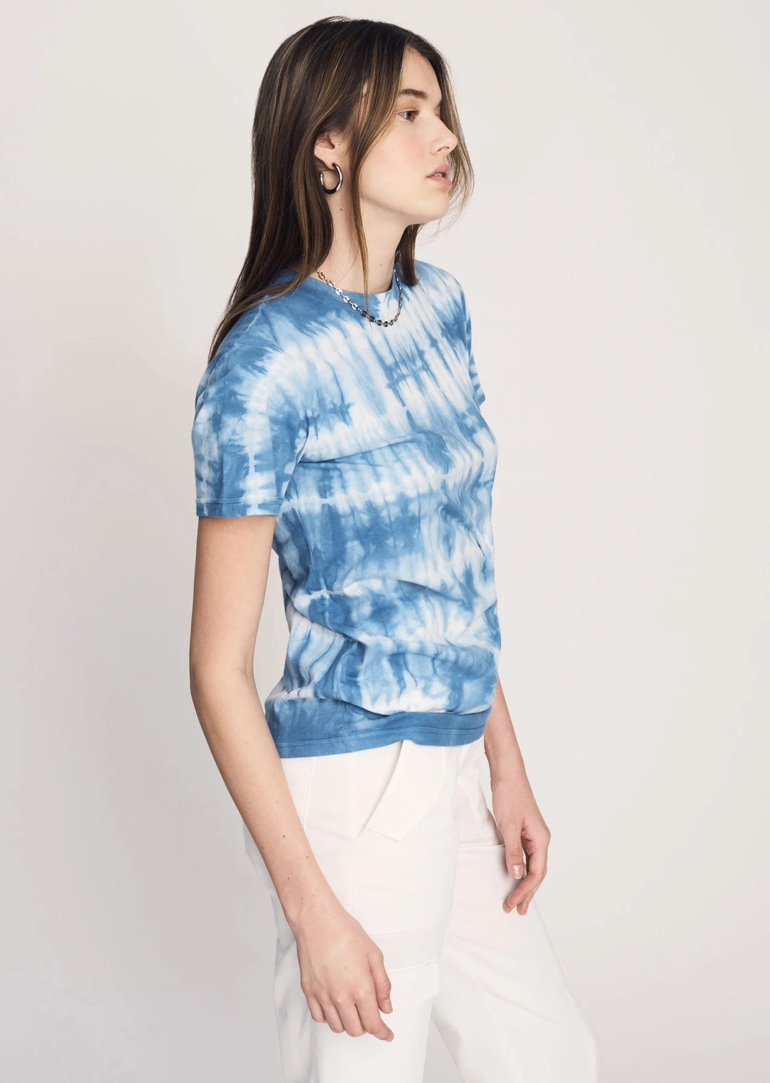 Derek Lam 10 Crosby - Teddie T-Shirt with Twist Detail in Blue