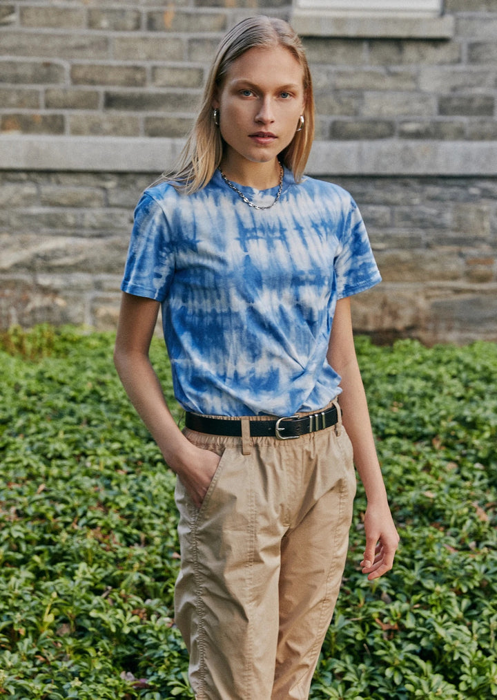 Derek Lam 10 Crosby - Teddie T-Shirt with Twist Detail in Blue