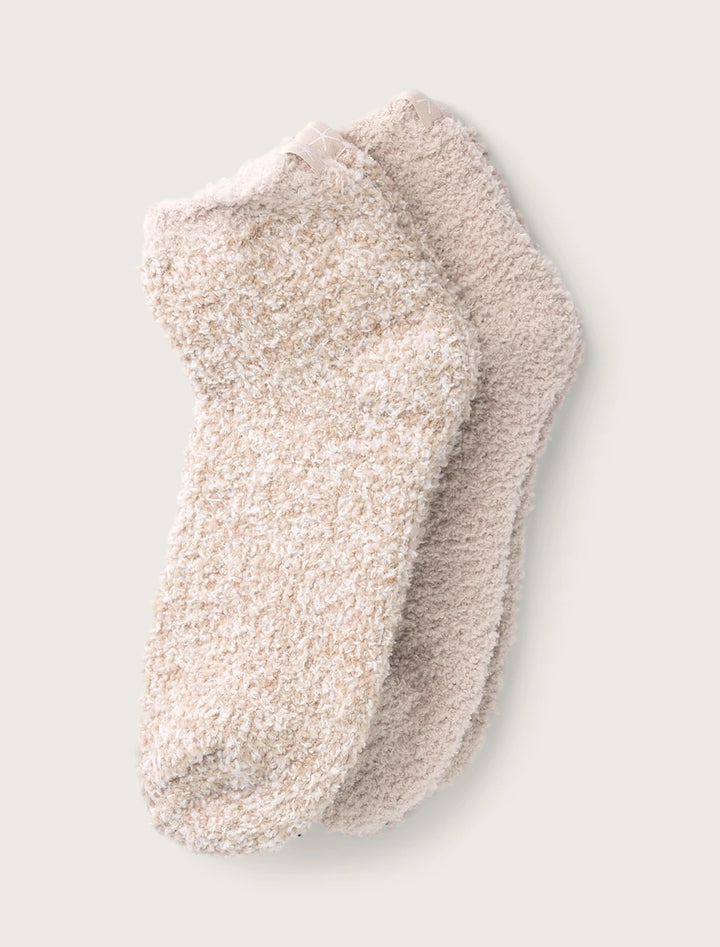 Barefoot Dreams - CozyChic 2 Pair Tennis Sock Set in Stone Multi