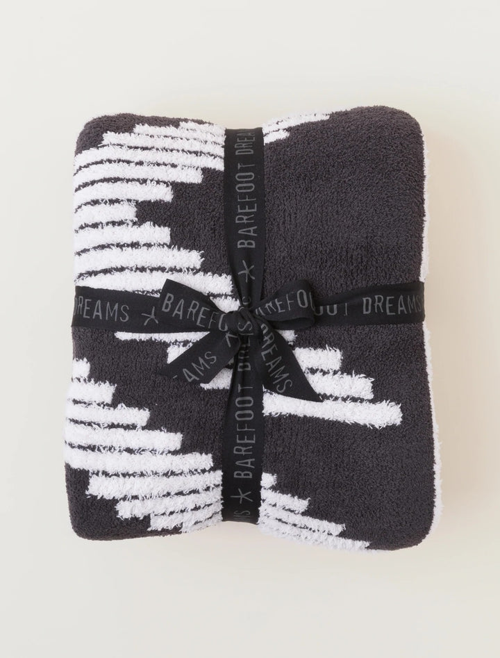 Barefoot Dreams - Cozychic Textured Throw 54"x72" in Dark Brown/Almond