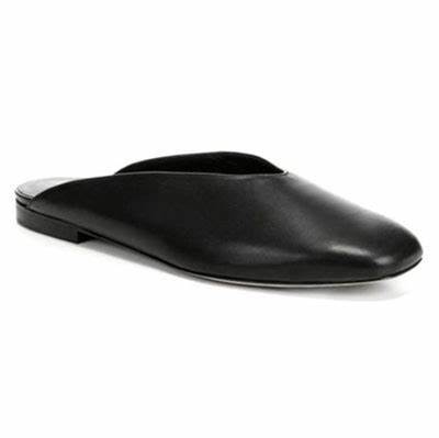 VINCE - Levins Black leather slides