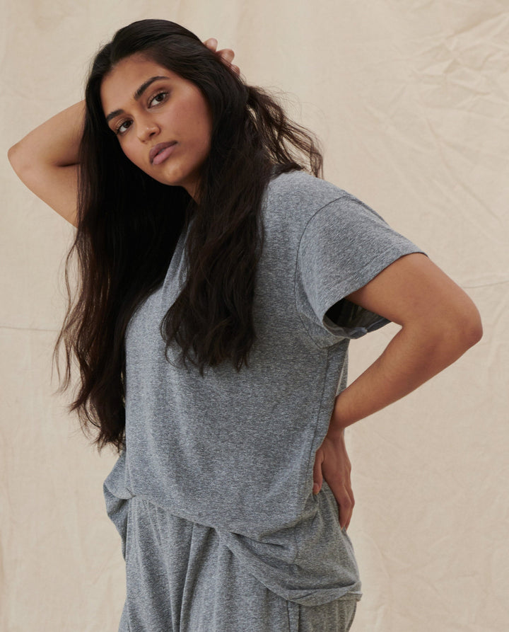 The Great - The Boxy Crew in Heather Grey