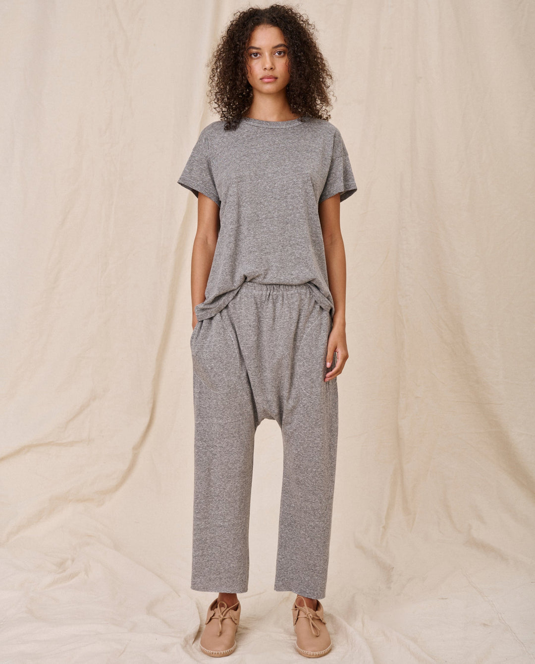 The Great - The Boxy Crew in Heather Grey