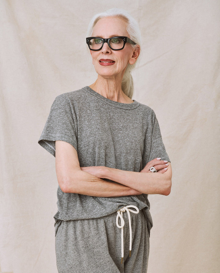 The Great - The Boxy Crew in Heather Grey