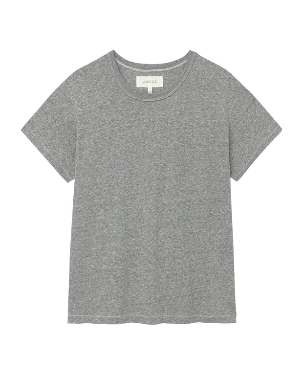 The Great - The Boxy Crew in Heather Grey