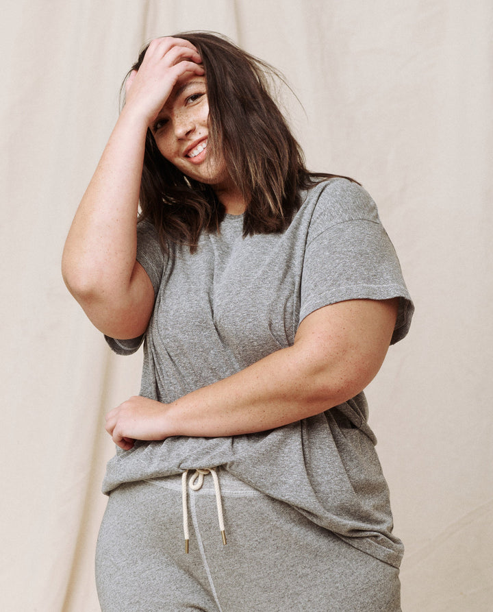 The Great - The Boxy Crew in Heather Grey