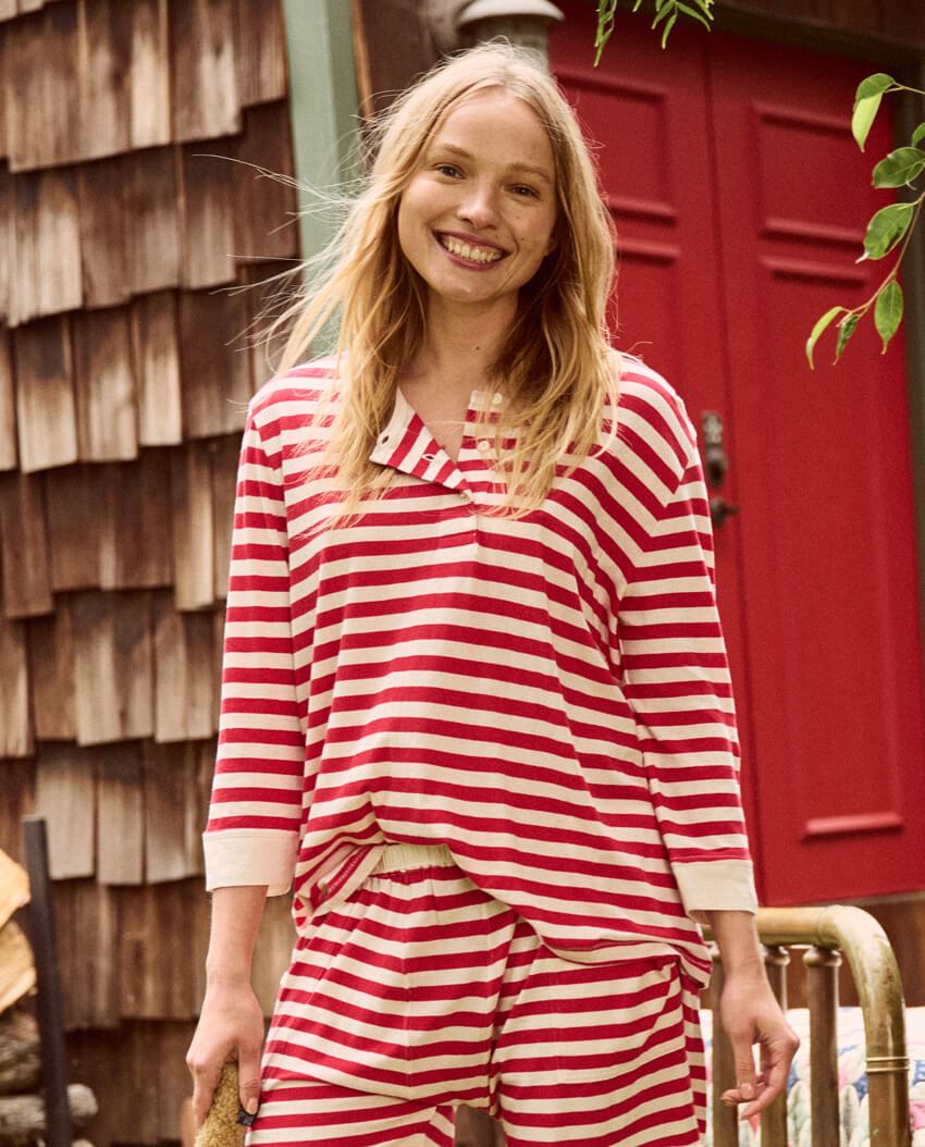 The Great - The Sleep Henley in Cane Stripe
