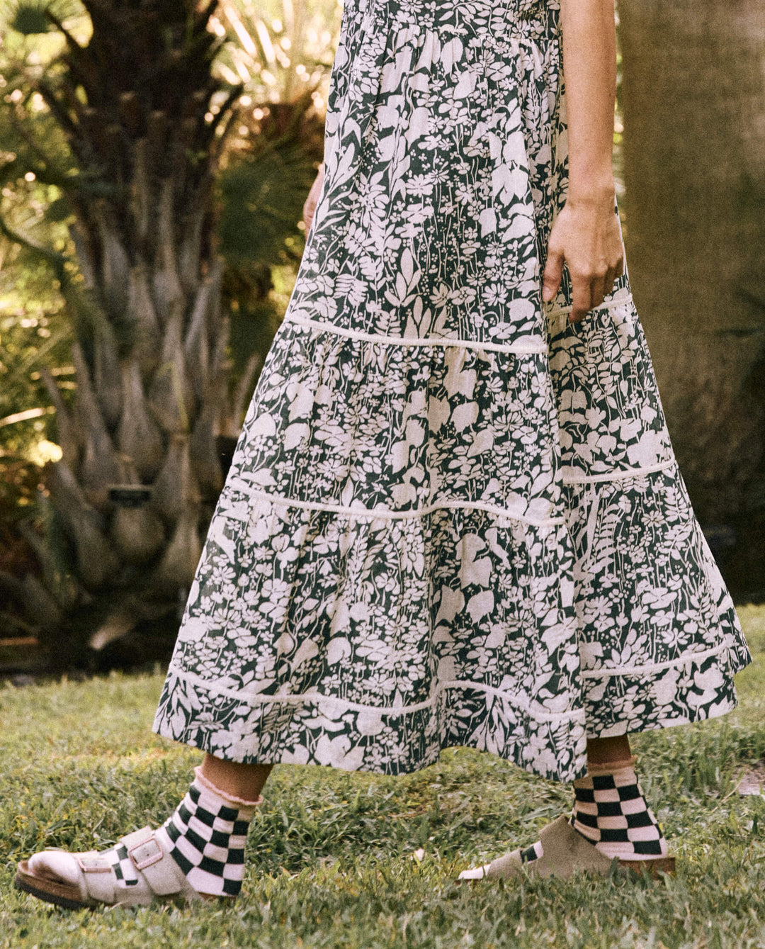 The Great - The Breeze Dress in Palm Leaf Island Floral Dresses