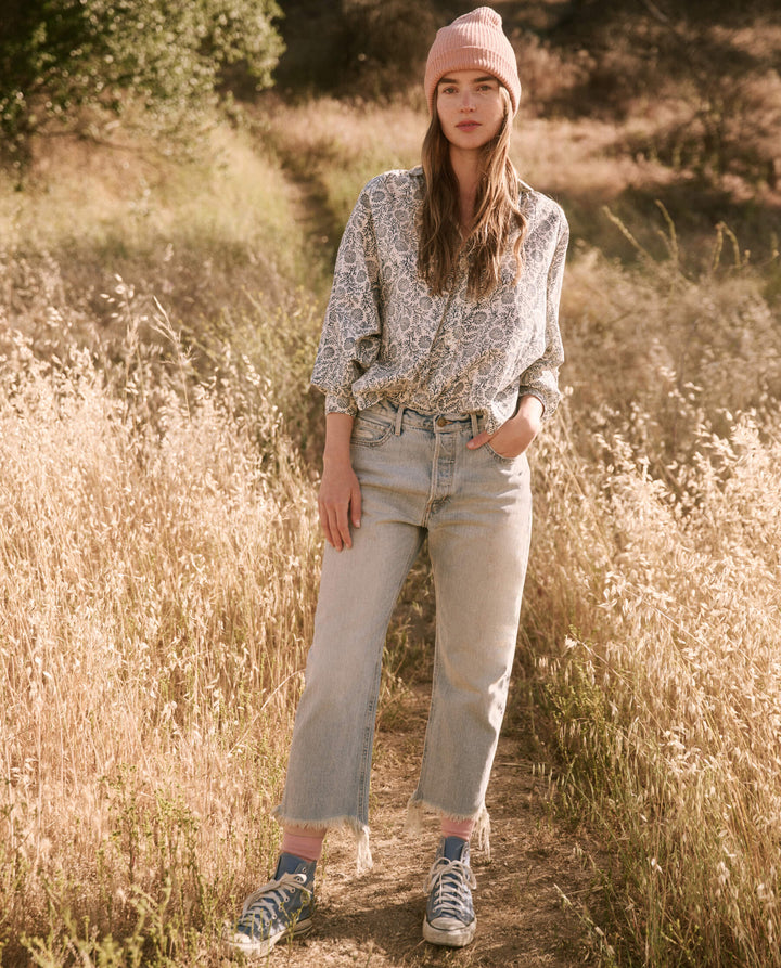The Great - The Estate Button Up in Feather Grass Block Print