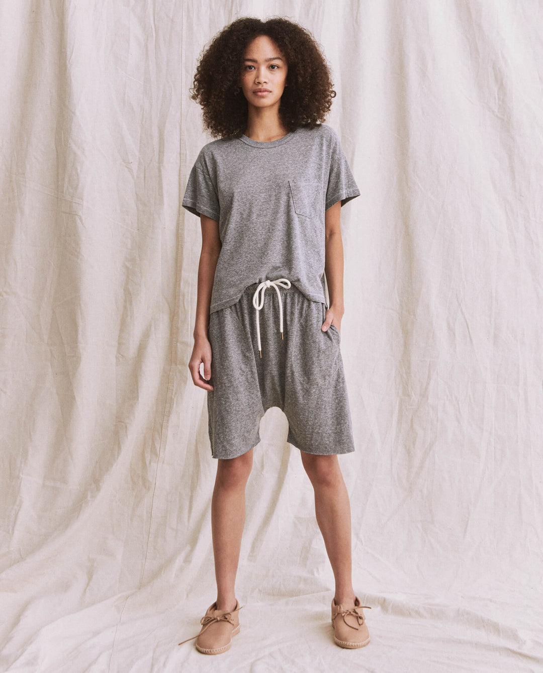 The Great - The Pocket Tee In Heather Grey