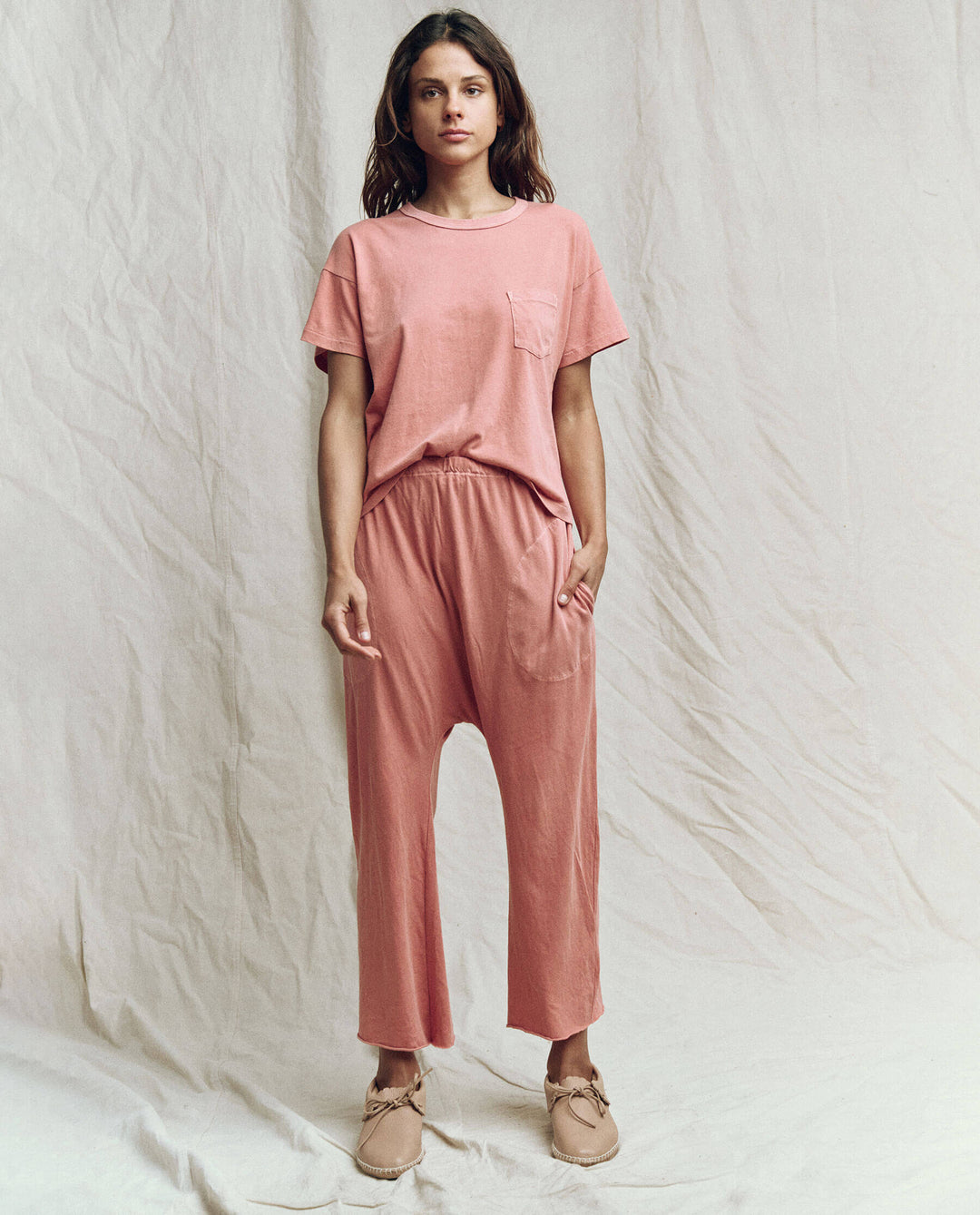 The Great - The Pocket Tee In Rose Short Sleeve Tees