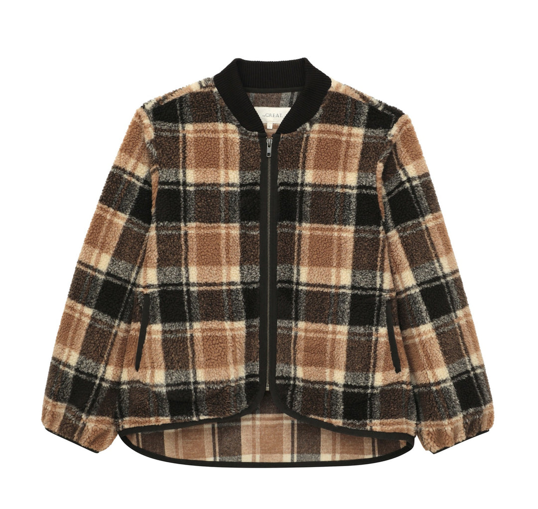 The Great - The Sherpa Bomber in Woodsmoke Plaid Jacket