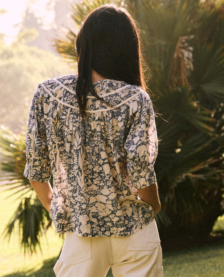 The Great - The Storyteller Top in Mariner Blue Island Floral
