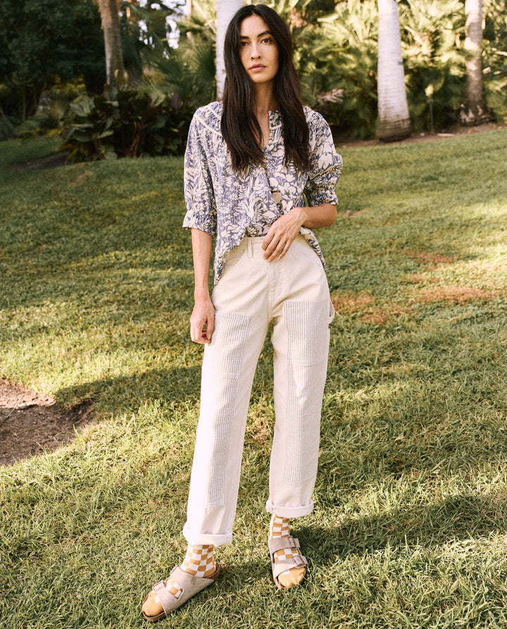 The Great - The Storyteller Top in Mariner Blue Island Floral
